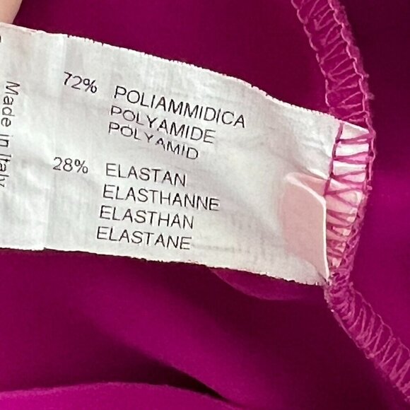 Chiara Boni Womens Dress 40 Magenta Eliisse One Shoulder Ruffle Midi Polyamide - Picture 10 of 11